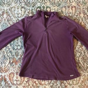 Woolrich Women’s Purple Fleece Pullover with Zipper Size XL